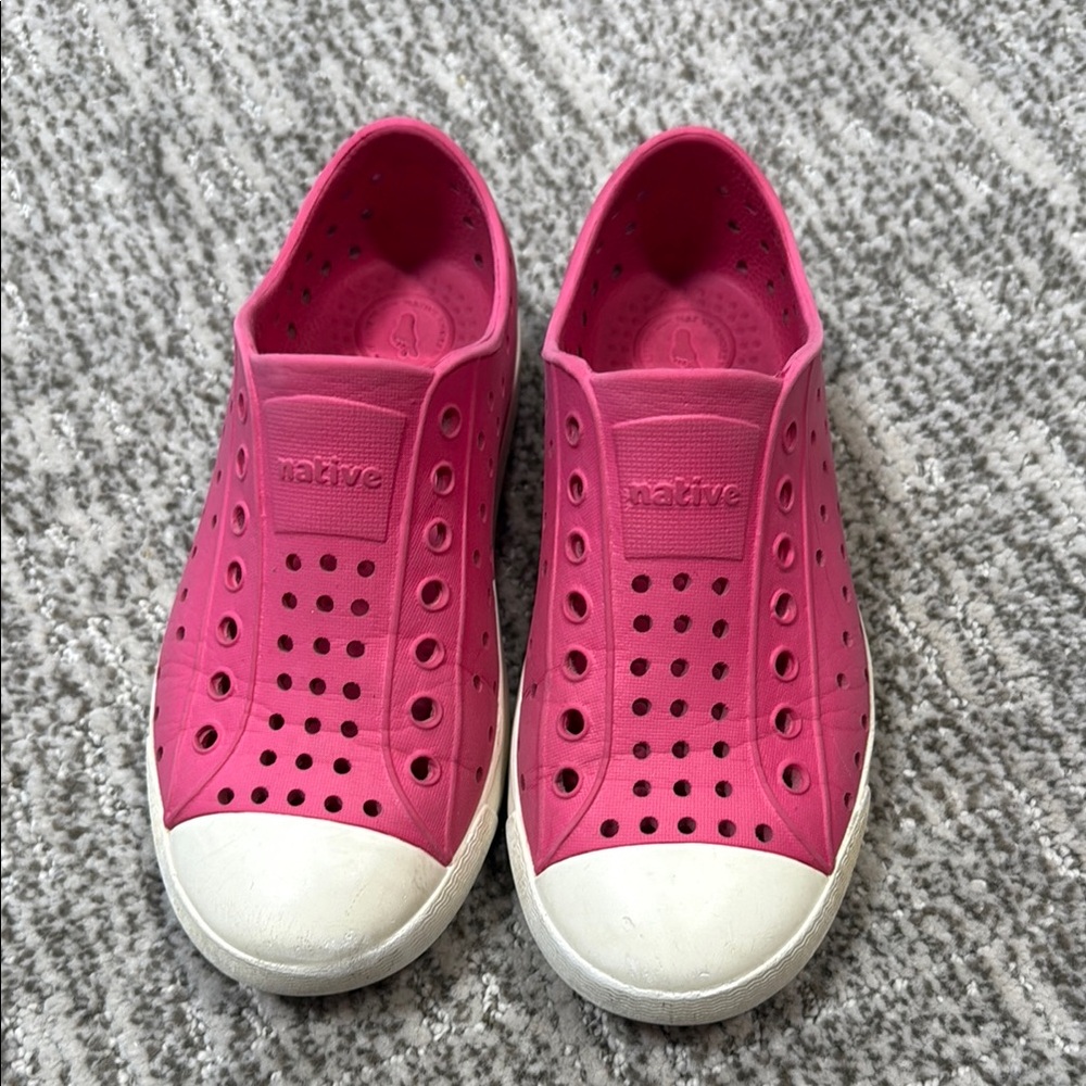 Native Kids Shoes - Pink and White